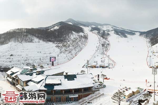 韩国昆池岩度假村滑雪场